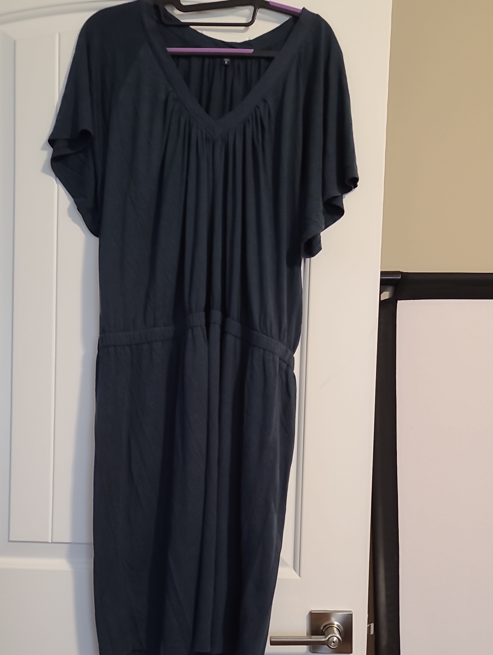 Women’s Dark Teal V-Neck Casual Dress